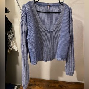 When It Rains V Neck Sweater - Free People